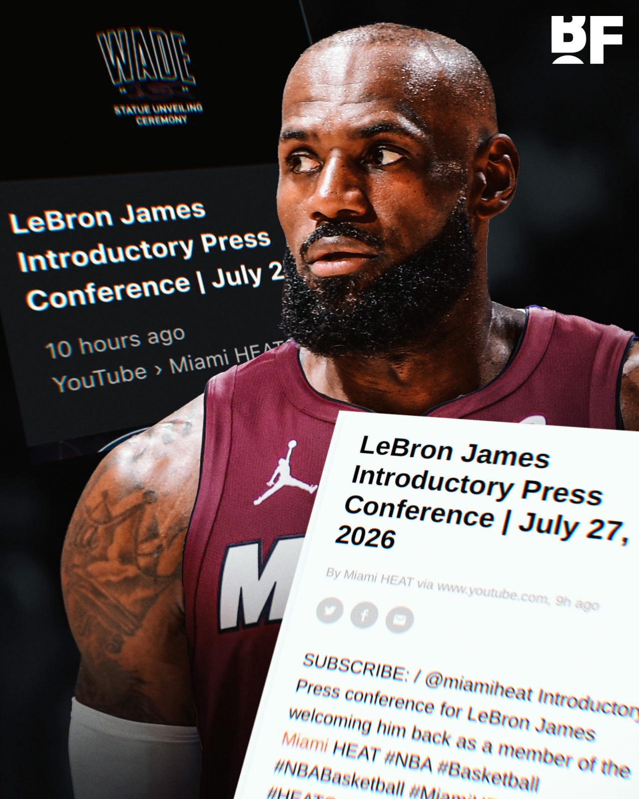 热火油管预发布詹姆斯介绍视频后秒撤 ESPN播客曾曝加盟勇士 热火油管预发布詹姆斯介绍视频后秒撤 ESPN播客曾曝加盟勇士